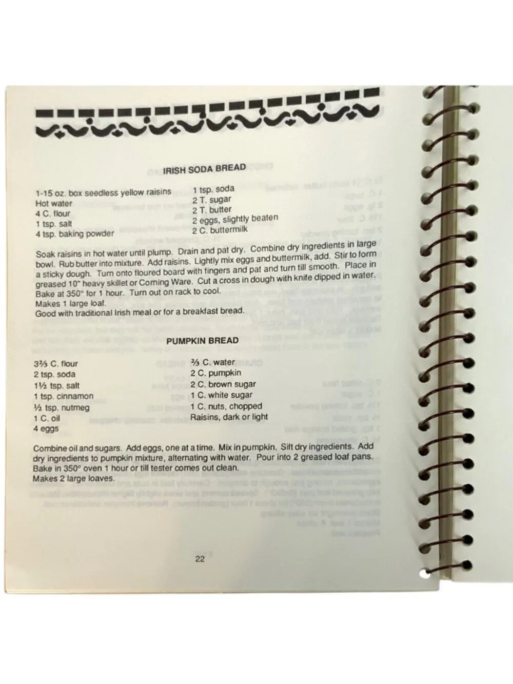 Thistle Hill Docent Guild recipes stenciled